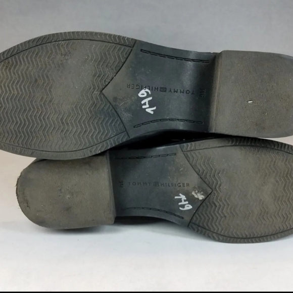 Tommy Hilfiger Women's Drea2 Black Brown Side Zip Knee High Riding Boots Size 9M - Picture 4 of 7